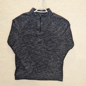 Marc Anthony Gray Zip Up Sweater with Mock Neck‎